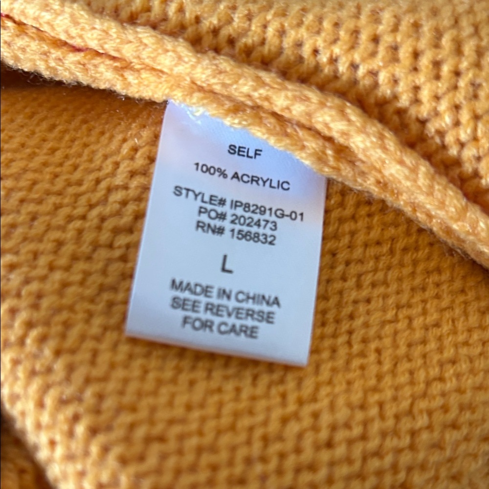 BiBi Pink and Orange Cardigan with Pom-Pom Accents - Picture 5 of 5